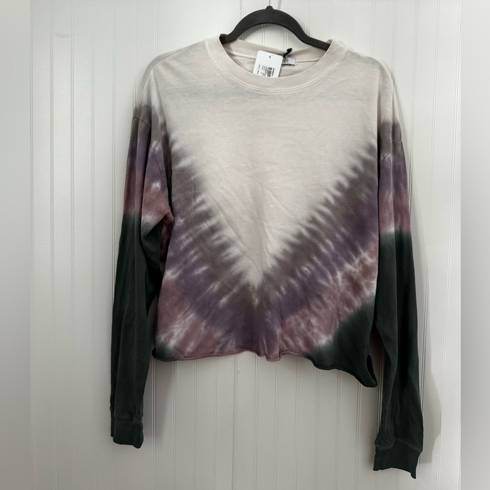 DAYDREAMER Dusty Rose Tie Dye Long Sleeve Crop